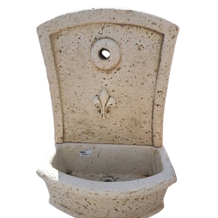 Nástenné kamenné umývadlo VERONA s ornamentom (Béžová)