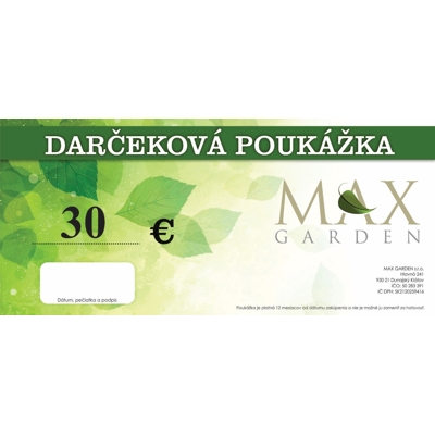 Darčeková poukážka 30 eur