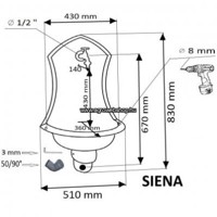 Záhradné umývadlo SIENA (žula 2708)